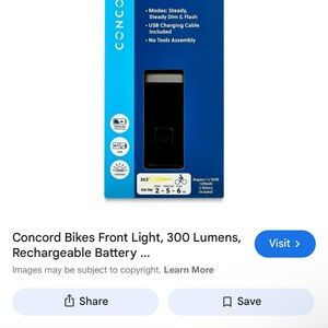 Concord Front Bike Light - Black